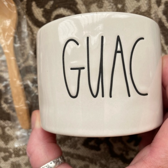 Rae Dunn Salsa and Guac Bowl Set with Wooden Spoons. New. - Picture 4 of 12